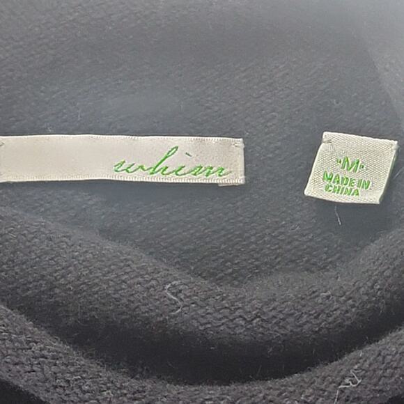 WHIM Cashmere Blend Black Knit Dress Women's SZ M - Picture 3 of 13